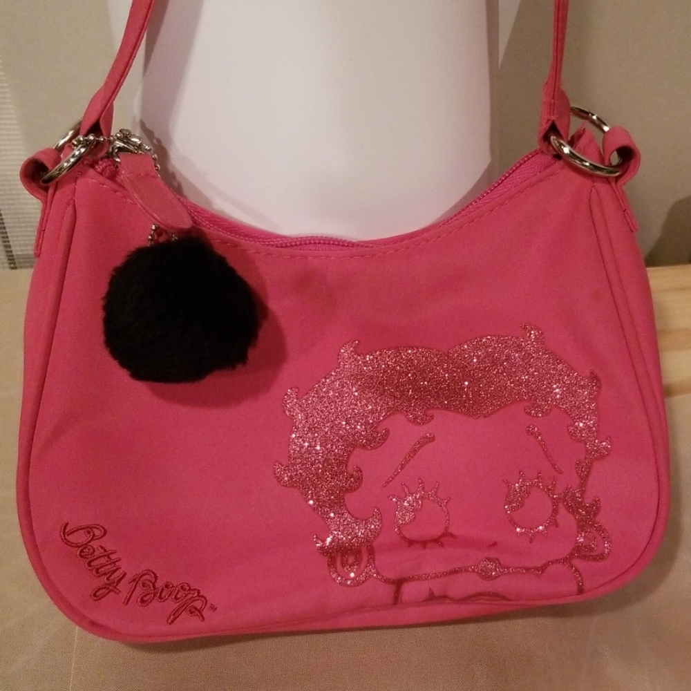 Pink Glitter Betty Boop Purse